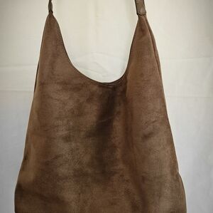 Classic Brown Suede Shoulder Bag